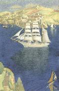 Joseph E.Southall The White Barque at Fowey oil painting picture wholesale